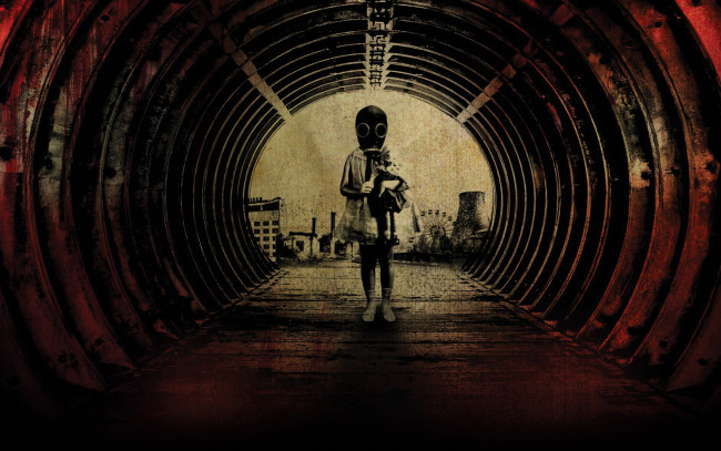 Обои картинки фото запретная, зона, кино, фильмы, chernobyl, diaries, противогаз, девочка