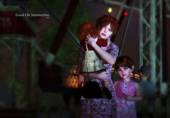 Обои картинки фото 3д, графика, people, люди, мать, дети