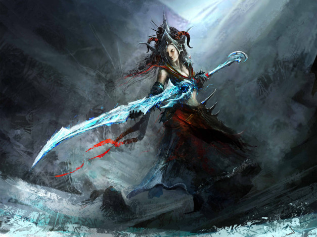 Обои картинки фото фэнтези, демоны, меч