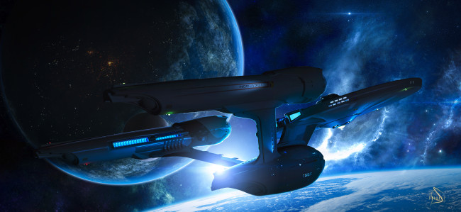 Обои картинки фото фэнтези, космические, корабли, звездолеты, станции, планета, звезды, космос
