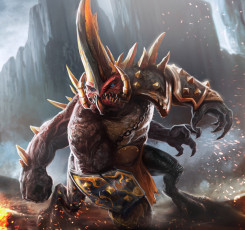 Картинка видео+игры dungeon+siege +throne+of+agony лапы рог монстр оугон кровопийца guildhall of glory dungeon hunter 4 клыки цепь