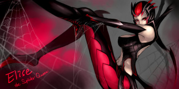 Картинка league+of+legends фэнтези существа взгляд паутина паук девушка игра арт