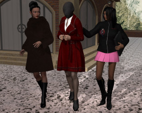 Картинка she+wolf+ll 3д+графика фантазия+ fantasy девушки взгляд фон