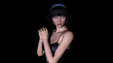 Картинка 3д+графика люди+ people фон взгляд девушка