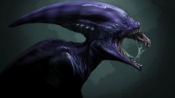 Картинка фэнтези Чужой+ alien фон клыки prometheus