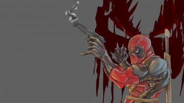 Картинка рисованное комиксы deadpoo оружие супермен