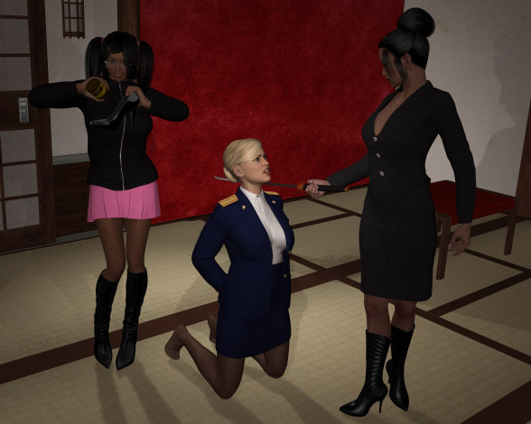 Обои картинки фото she wolf ll, 3д графика, фантазия , fantasy, девушки, взгляд, фон, оружие