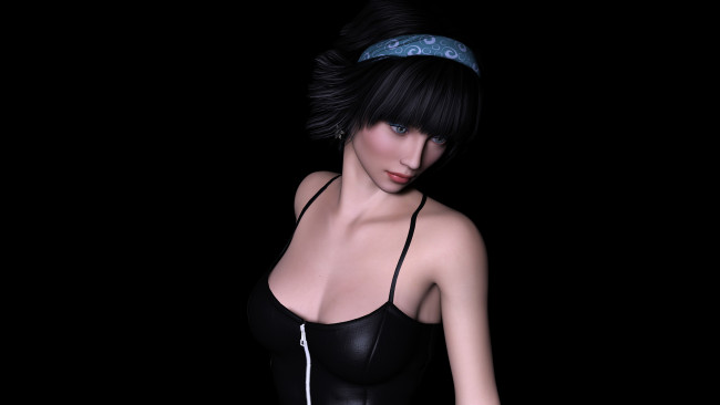 Обои картинки фото 3д графика, люди , people, девушка, взгляд, фон