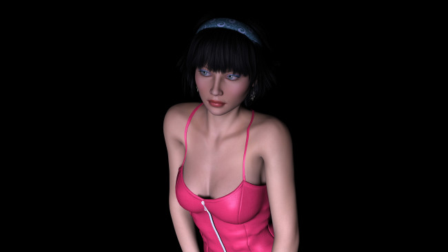 Обои картинки фото 3д графика, люди , people, фон, взгляд, девушка