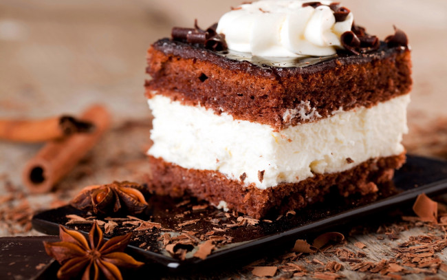 Обои картинки фото еда, пирожные,  кексы,  печенье, шоколад, корица, бадьян