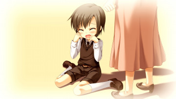 Картинка аниме midori+no+umi фон взгляд девушка