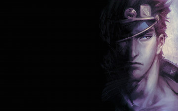 Картинка аниме jojo`s+bizarre+adventure мужчина лицо фуражка