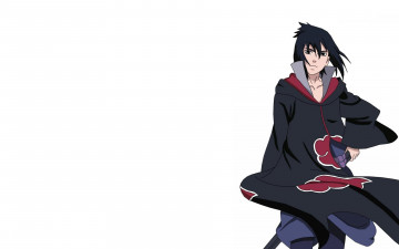 Картинка аниме naruto учиха саске плащ