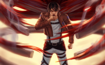 Картинка аниме shingeki+no+kyojin атака титанов