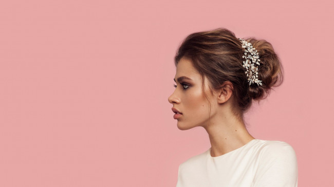 Обои картинки фото девушки, -unsort , лица,  портреты, профиль, девушка, украшение, портрет