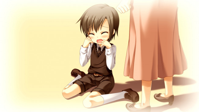 Обои картинки фото аниме, midori no umi, фон, взгляд, девушка