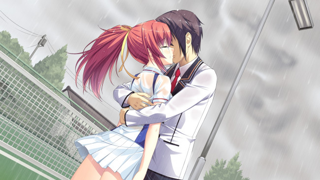 Обои картинки фото аниме, mote sugite shuraba na ore, поцелуй