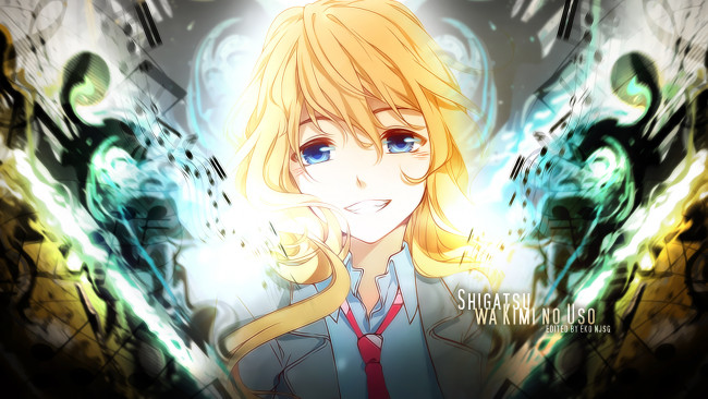 Обои картинки фото аниме, shigatsu wa kimi no uso, девушка