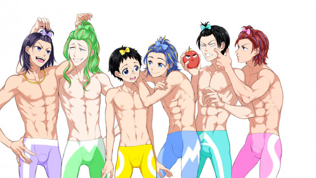 Обои картинки фото аниме, yowamushi pedal, парни