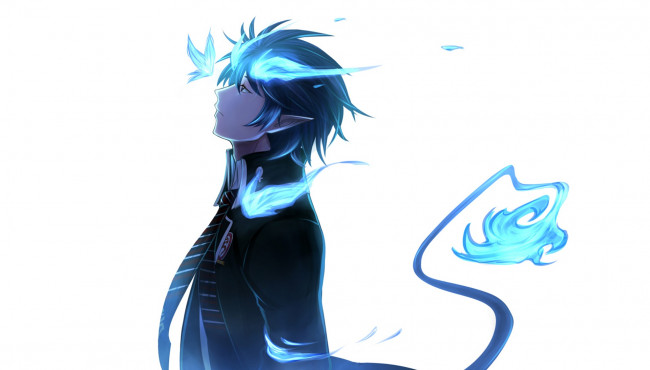 Обои картинки фото аниме, ao no exorcist, синий, экзорцист