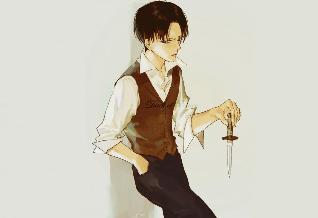 Обои картинки фото аниме, shingeki no kyojin, леви