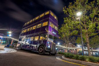 Картинка автомобили автобусы design автобус usa disneyland california парк anaheim