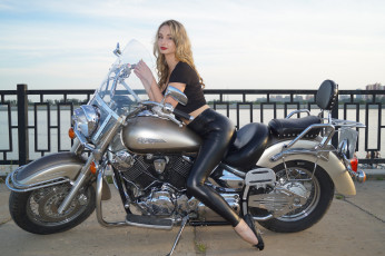 Картинка мотоциклы мото+с+девушкой девушки