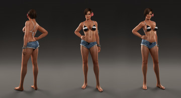 Картинка 3д+графика люди+ people взгляд фон девушки