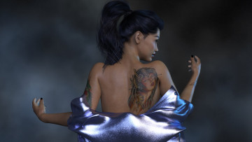 Картинка 3д+графика люди+ people фон взгляд девушка