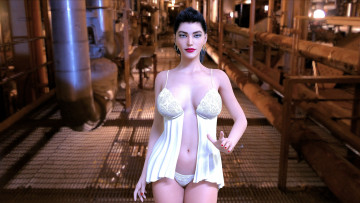 Картинка 3д+графика люди+ people взгляд девушка фон