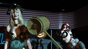 Картинка 3д+графика праздники+ holidays взгляд фон девушки