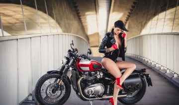 обоя мотоциклы, мото с девушкой, девушки