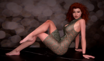 Картинка 3д+графика люди+ people девушка фон взгляд