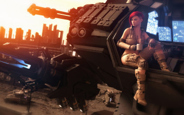 Картинка 3д+графика фантазия+ fantasy фон взгляд девушка