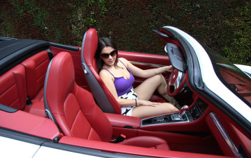 обоя автомобили, -авто с девушками, авто, девушки