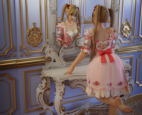 Обои картинки фото 3д графика, люди , people, девушка, грудь, фон, взгляд