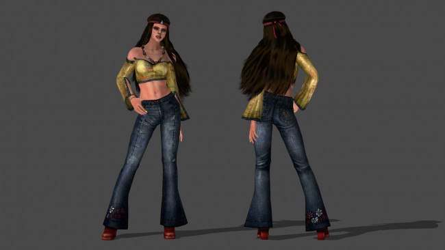 Обои картинки фото 3д графика, фантазия , fantasy, фон, взгляд, девушки