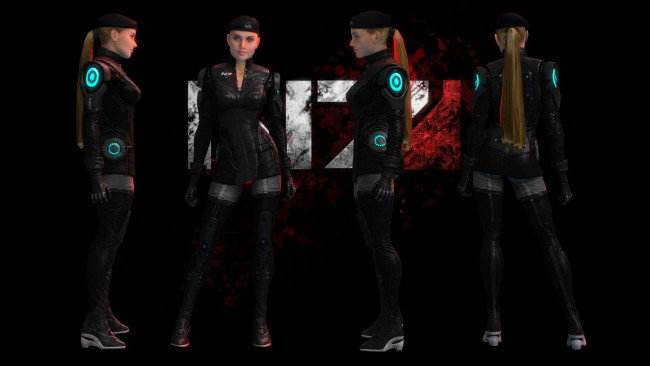 Обои картинки фото 3д графика, фантазия , fantasy, фон, взгляд, девушки