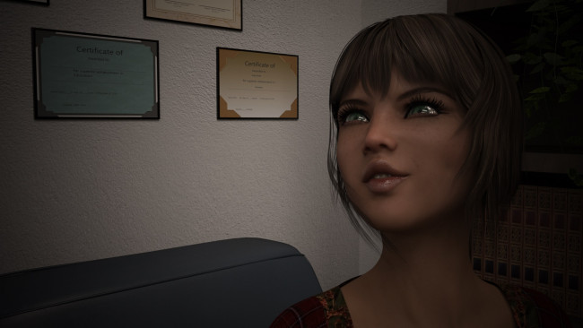 Обои картинки фото 3д графика, портрет , portraits, фон, взгляд, девушка