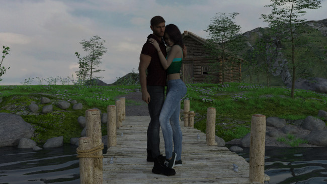 Обои картинки фото 3д графика, романтика , romantics, девушка, взгляд, фон