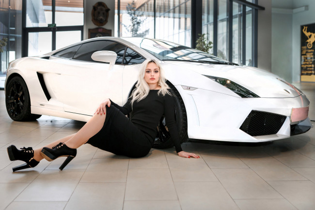 Обои картинки фото автомобили, -авто с девушками, девушки, авто