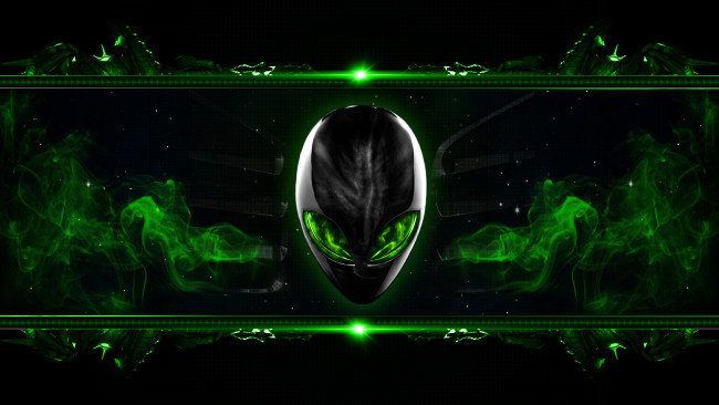 Обои картинки фото компьютеры, alienware, фон, логотип