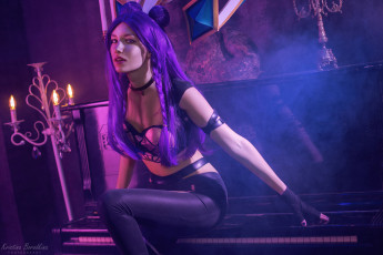 Картинка девушки ника+циммер kda костюм свет пианино свечи дым ника циммер nika cimmer