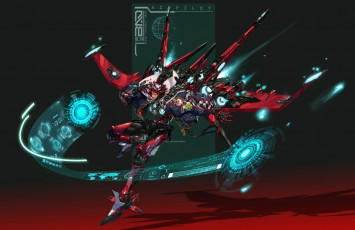 Картинка аниме оружие +техника +технологии парень механизмы