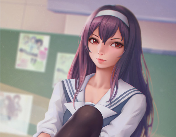 Обои картинки фото аниме, saenai heroine no sodatekata, как, из, обычной, девушки, воспитать, героиню