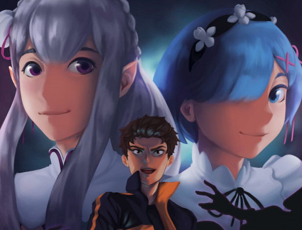 Обои картинки фото аниме, re,  zero kara hajimeru isekai seikatsu, жизнь, в, альтернативном, мире, с, нуля