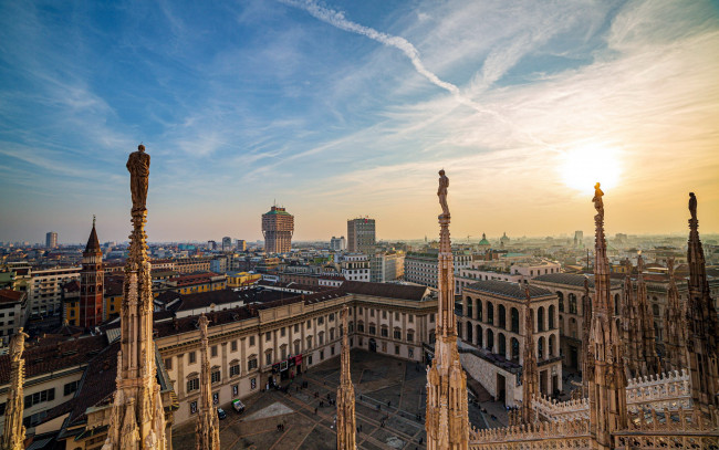 Обои картинки фото города, милан , италия, панорама