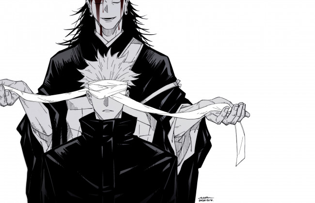 Обои картинки фото аниме, jujutsu kaisen, магическая, битва