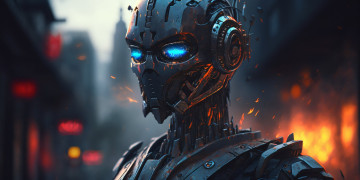 Картинка фэнтези роботы +киборги +механизмы нейросети графика нейроарт ai art нейронные сети рисунки нейро искусство