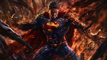 Картинка рисованное комиксы нейросети графика нейроарт ai art нейронные сети рисунки нейро искусство супермен superman